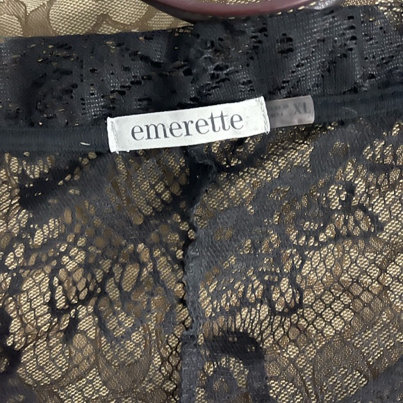 Emerette l Black Lace Kimono with Fringe l Size XL - Picture 5 of 6